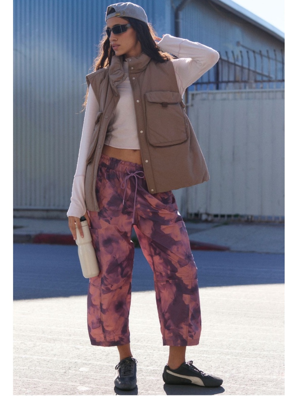 FP Movement By Free People In The Wild Pants In Violet Cloud Wash